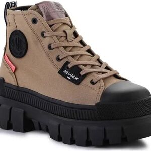 Palladium Tan and Black High-Top Sneakers new